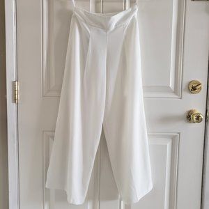 PRIMARK Wide Leg High Rise Off White Womens White Pants SZ 0